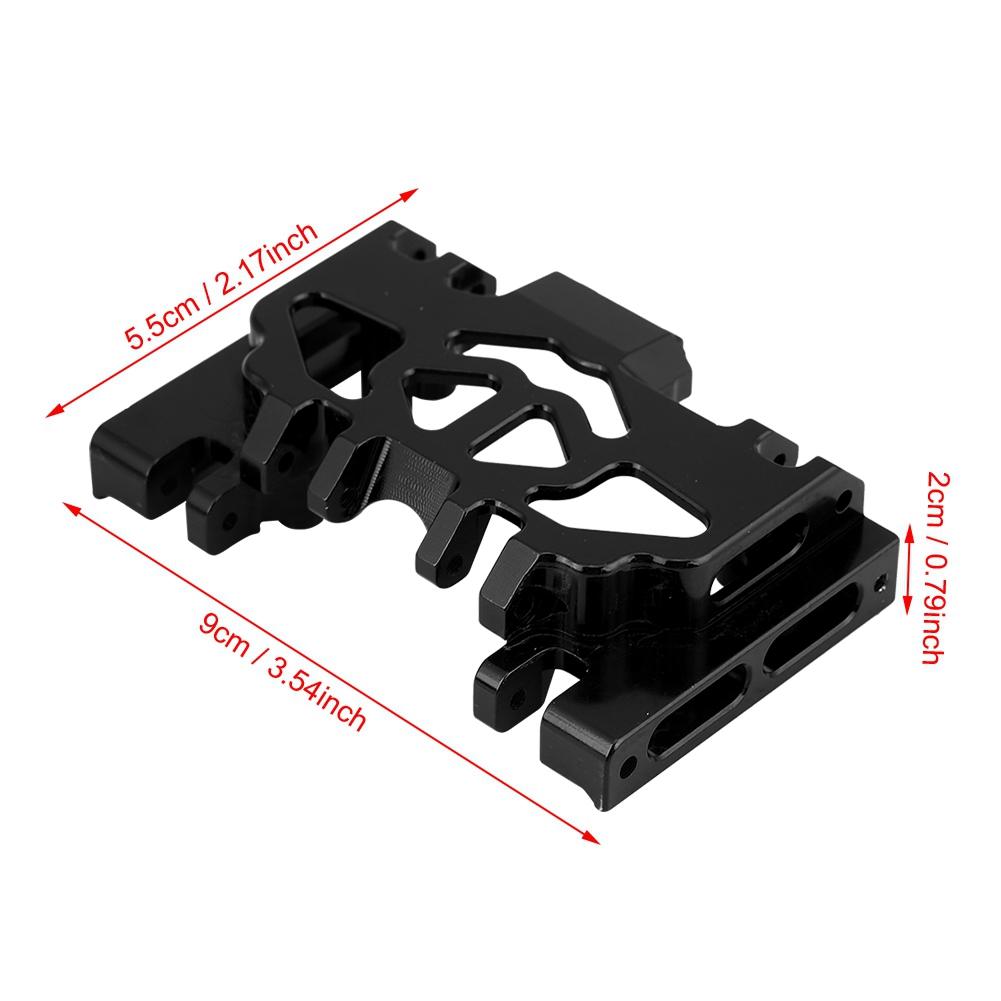 Aluminium Alloy Middle Gearbox Chassis RC Part for TRAXXAS TRX4 Land Rover Defender (Black)