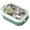 2 Compartments Lunch Storage Container Stainless Steel Food Container Thermal Lunch Box For Travel