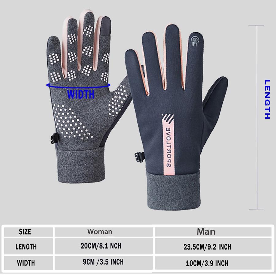 Touch Screen Waterproof Thermal Gloves for Women Men Running Cycling Hiking Working Sports Outdoor