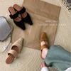 French Gentle Evening Shoes Temperament Bag Head Half Slippers Women Wear Lazy One Pedal Muller Shoes Heel-free Single Shoes