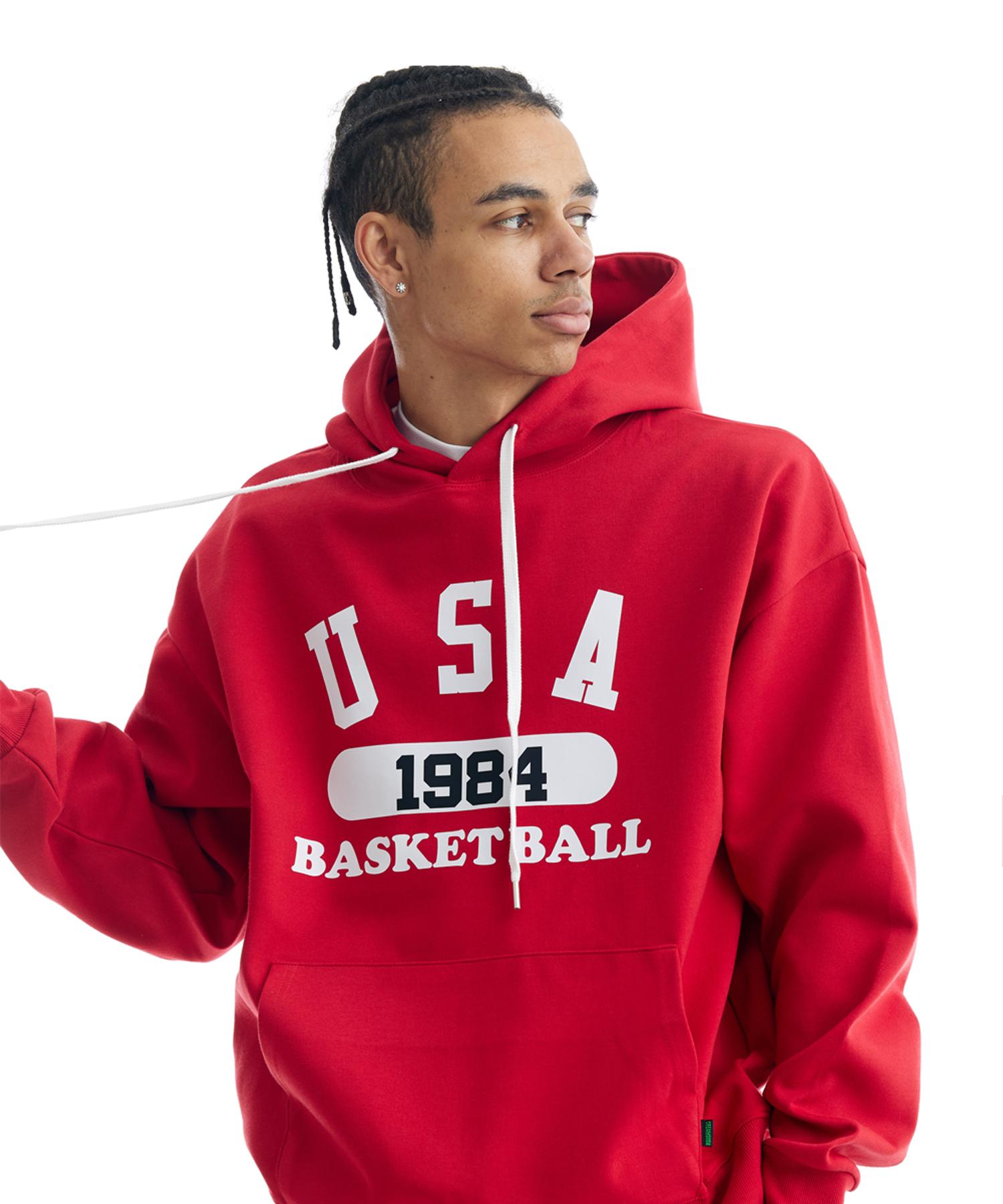 Cream Soda Lab Usa Basketball Hoodie Red White Regular Red/1(M)