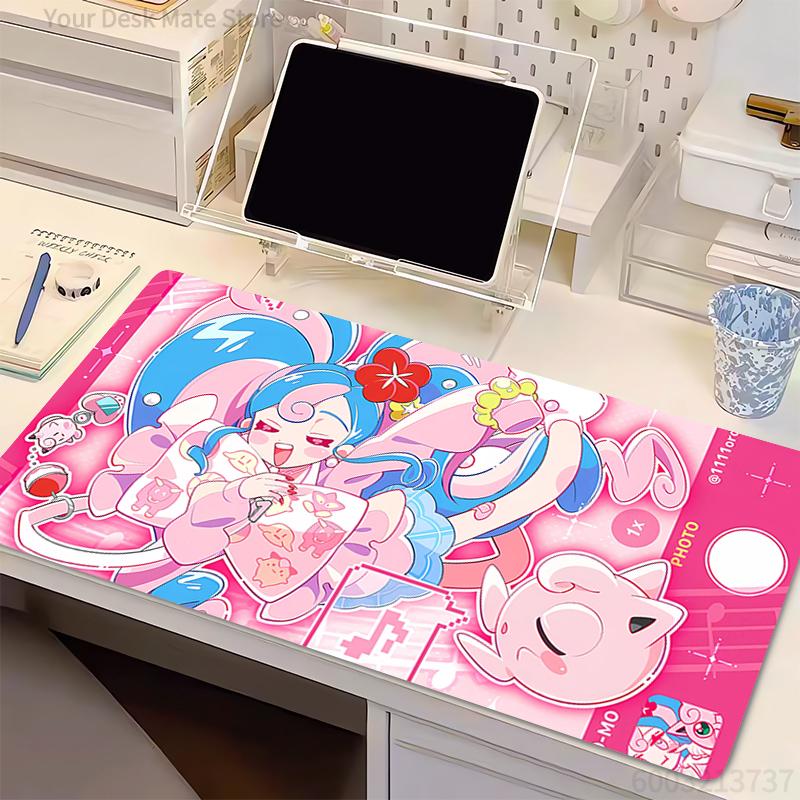 Mouse Pad Kawaii Gaming Accessories Notbook Computer Speed Mini Pc Gamer Keyboard Pad Desk Mat PPokemon Jigglypuff xxl Mousepad