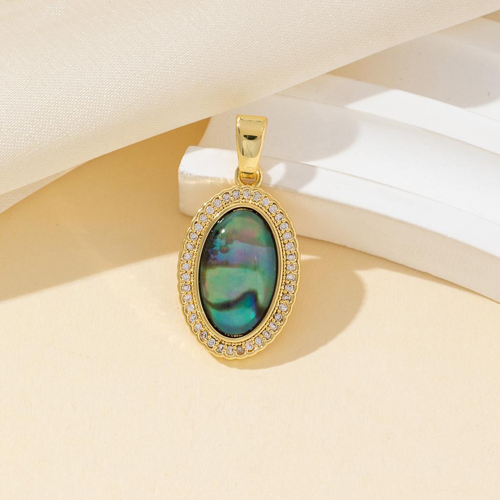 Shell Small Pendant Natural Shell Oval Pendant 28x14mm For Jewelry Making DIY Necklace Earrings Accessory