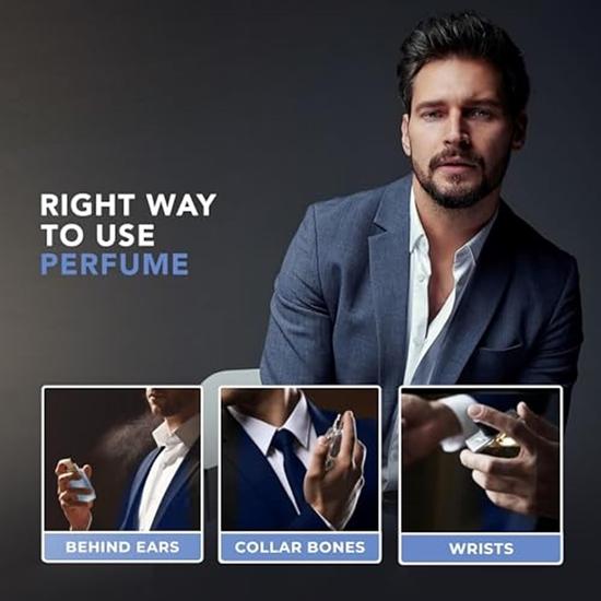 Carlton London Premium Enigma Flüssigparfüm Geschenkset für Männer, Langanhaltende Würzig-Holzig-Zitrische Düfte (3er-Set) 50ml Jedes Azur