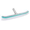 18in Swimming Pool Brush Plastic Nylon Stainless Steel Cleaning Tool for Wall Floor Lake Blue