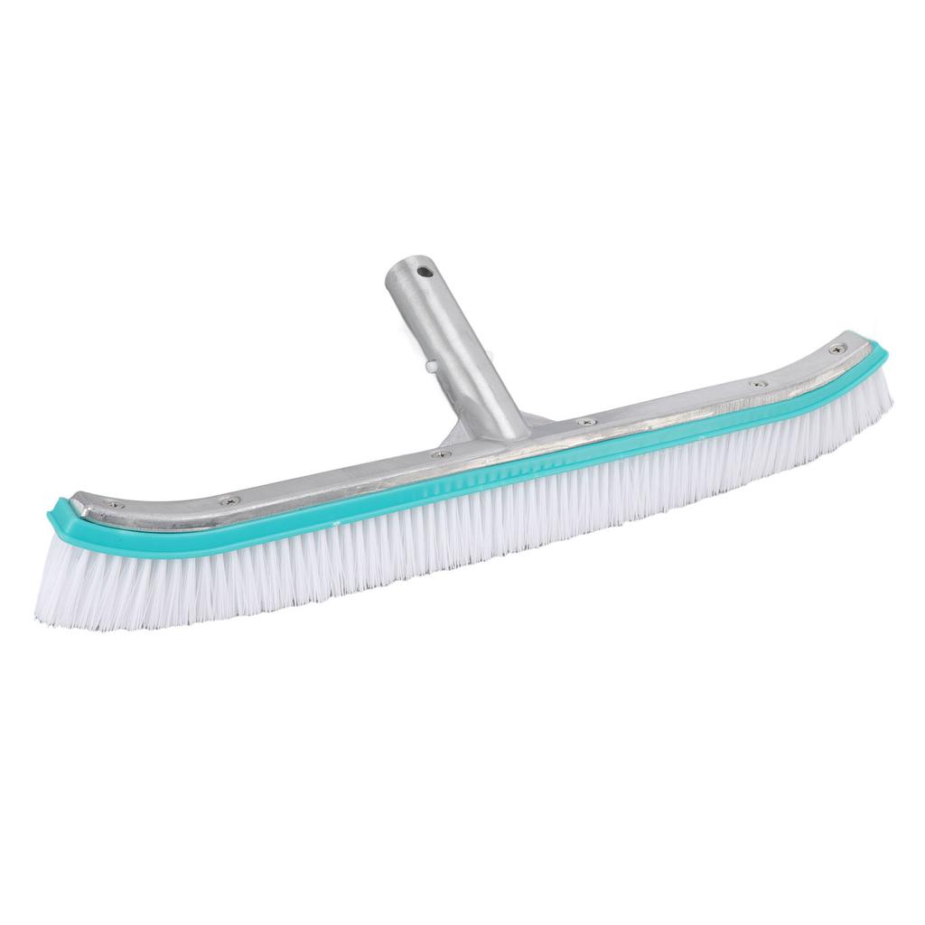 18in Swimming Pool Brush Plastic Nylon Stainless Steel Cleaning Tool for Wall Floor Lake Blue