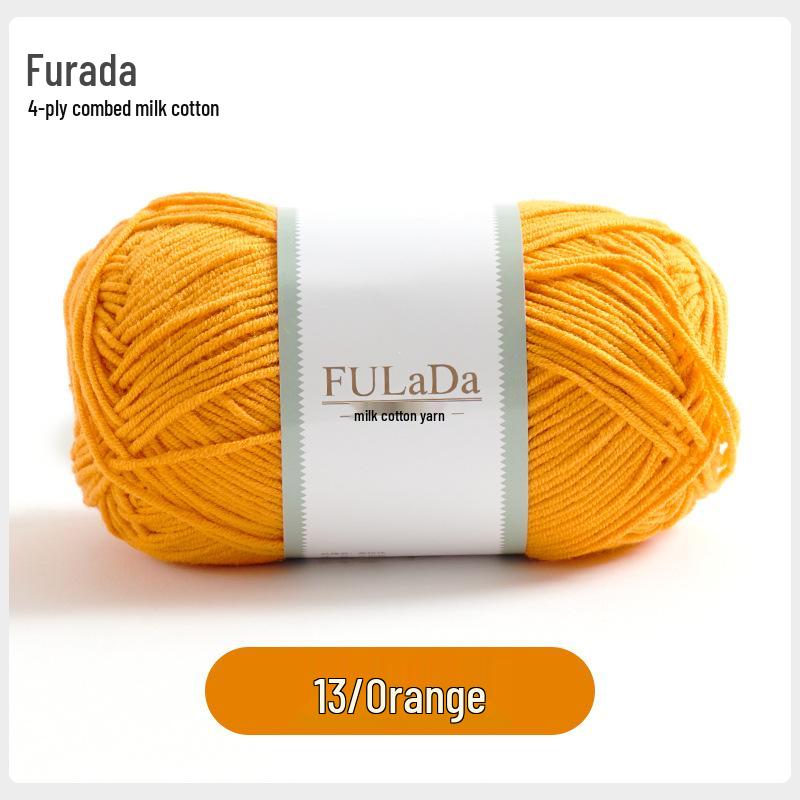 Baby 4-fädig gekämmte Milchbaumwollgarnknäuel zum Handstricken & Häkeln - DIY Puppe, Pullover, Schal Materialpaket