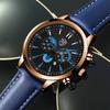 2PCS Set DEYROS Fashion Men's Watch Business Men's Leather Strap Calendar Watch Casual Men's Quartz Watch Men's Gifts