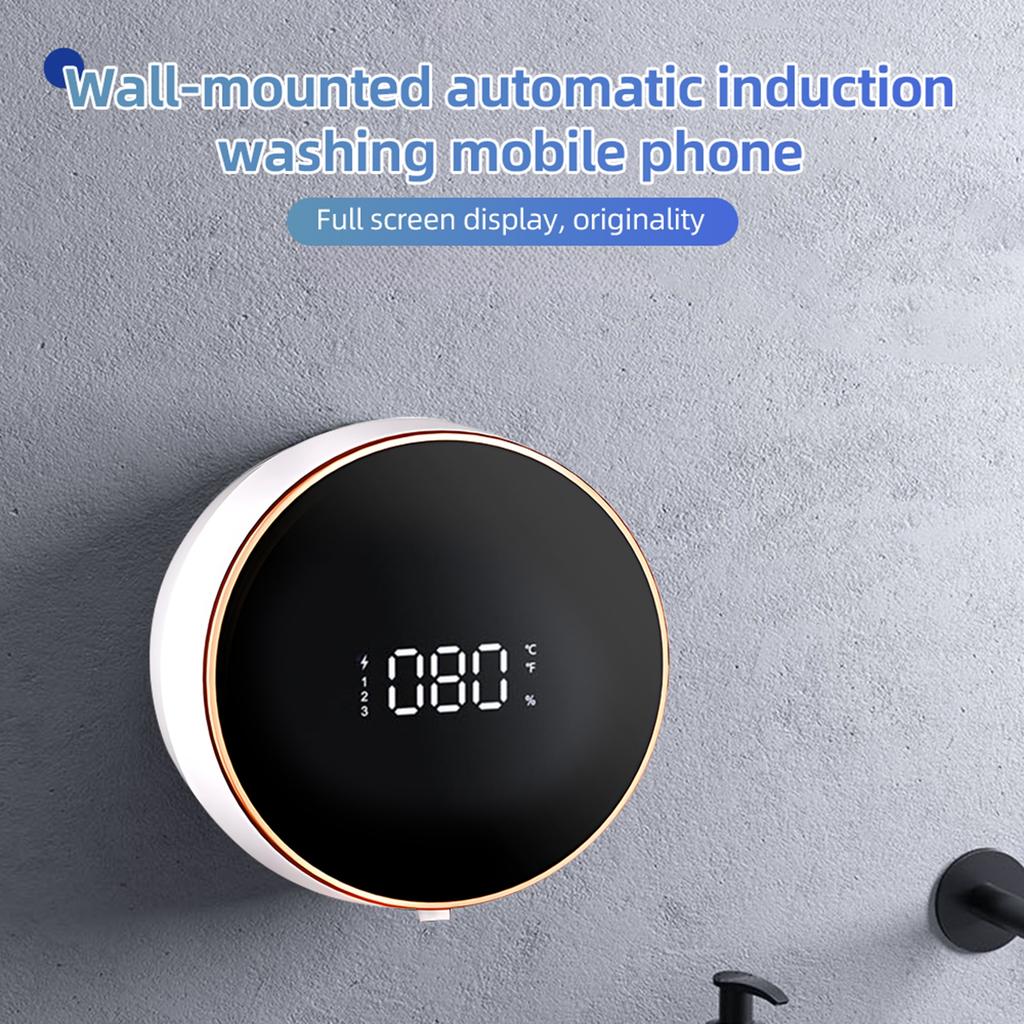 Automatic Foaming Hand Soap Dispenser Touchless Wall Mount No Drilling 260ml Multifunctional Rechargeable Foam Soap Dispenser