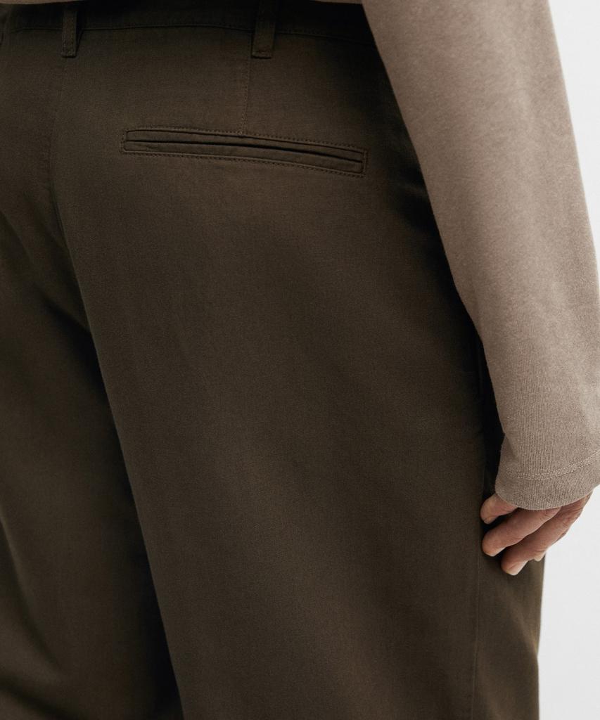 Masimodutti Linen Cotton Straight Fit Pants