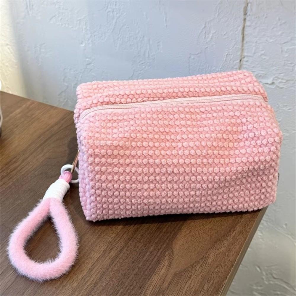 Portable Candy Color Makeup Bag Large Capacity Handheld Wash Bag Storage Bag Girl