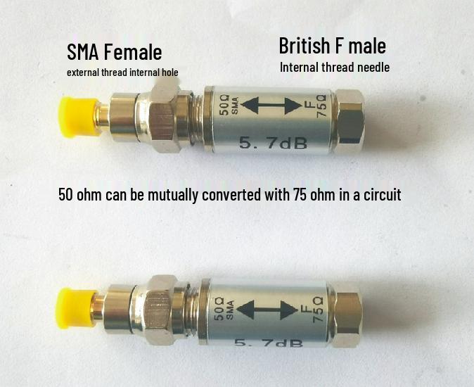 Neuer 50-75 Ohm SMA-F zu BNC RF-Impedanzwandler