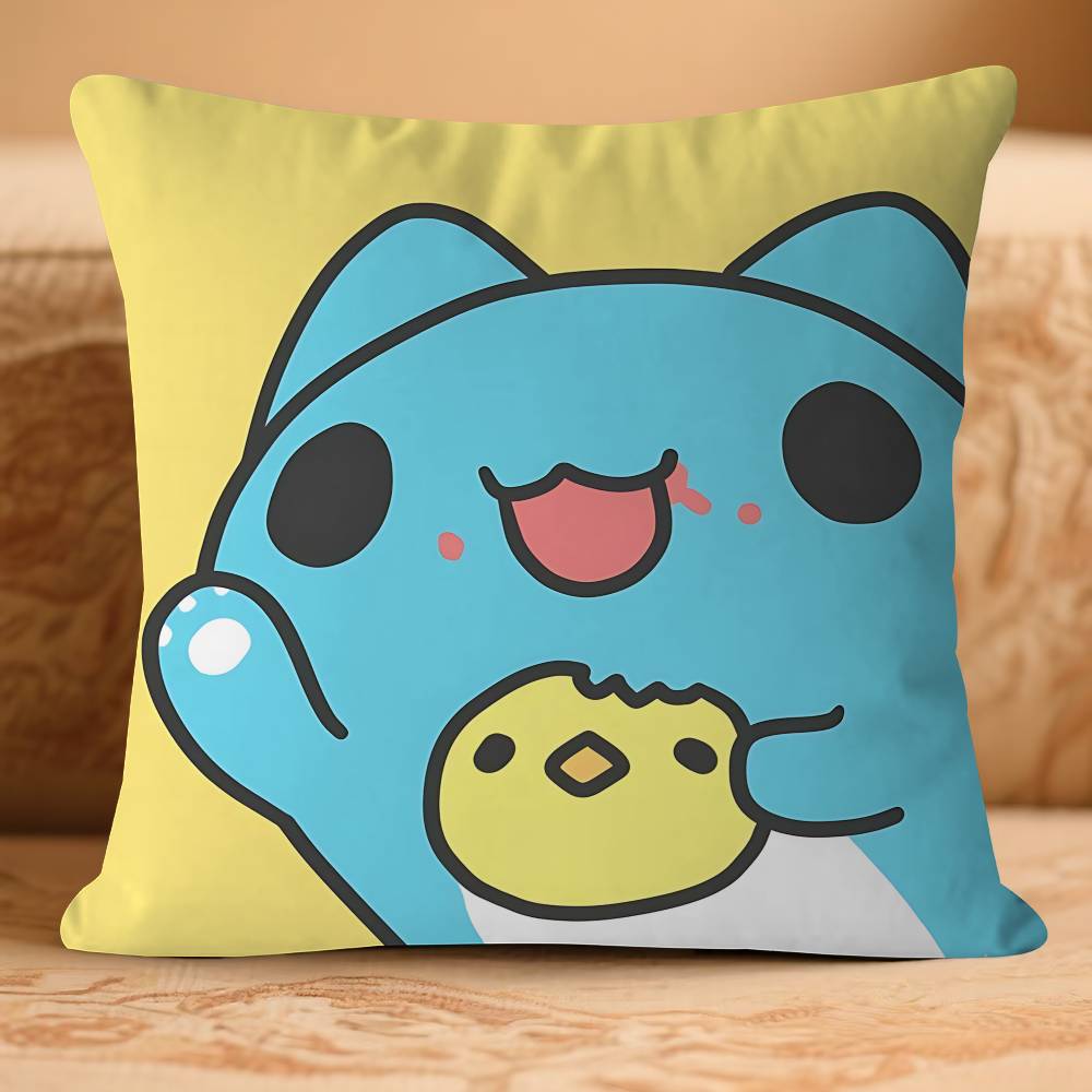B-Bugcat-CARTOON Capoo Pillow Case Removable Washable Cushion Cover – All-Season Soft Linen