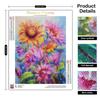 5D DIY Diamond Painting Flower Full Round Diamond Embroidery Cross Stitch  Handmade Painting Art Gift Home Decor 30x40cm/12x16inch