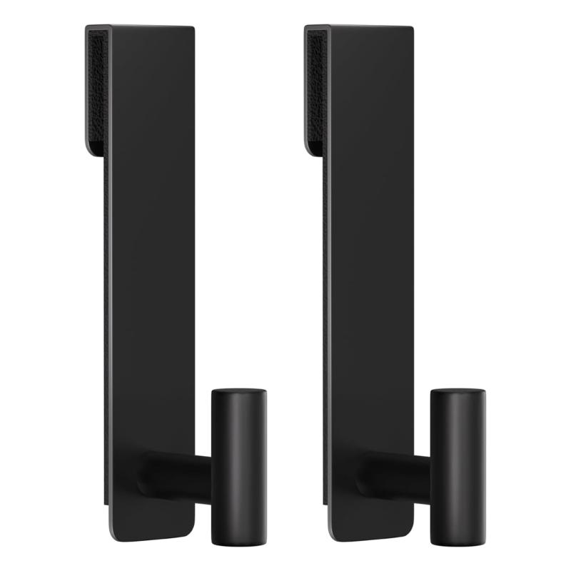 2Pcs Bathroom Hook For Towels And Robes Instants Installation On Glass Door Without Tool Need