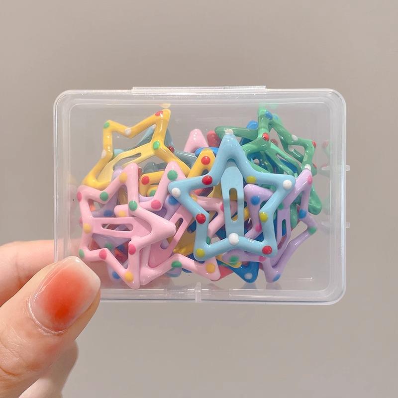 Y2K Dopamine Color Pentagram Small Hair Clip for Women & Kids - Cute Bangs & Side Hair Accessory