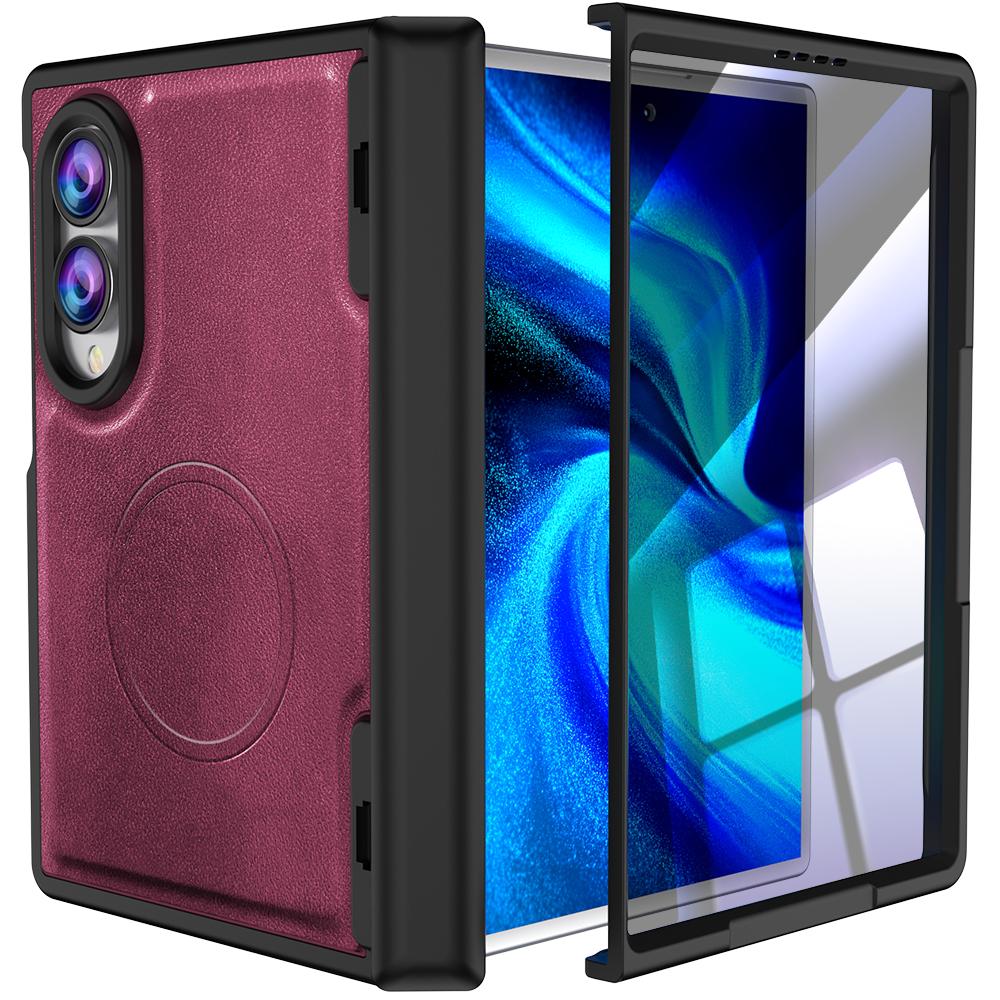 Luxury Magnetic Leather Shell membrane Integration Case for Samsung Galaxy Z Fold8 Fold 8 Wide Shockproof for Magsafe Cover