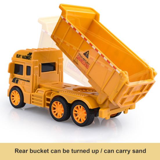 Engineering Vehicle Toy Flexible Joints Simulation Inertial Pull Back Sliding Dump Truck Bulldozer Excavator Model Gifts for Boys