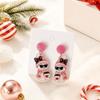 2D Flat Acrylic Christmas Earrings Snowman Ladies' Ear Jewelry Leopard Pendant Earrings  Party