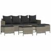 VidaXL Garden Lounge Set 5 Pcs with Light Grey Cushions Wicker, Outdoor Sofa Set, Garden Furniture, 3261562