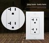 US Certified 20A NEMA 5-20R Double Gang Power Outlet