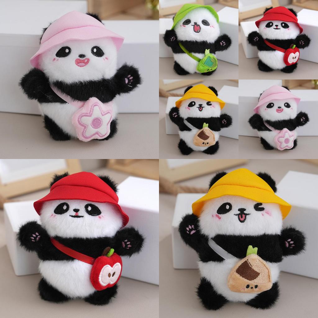 Adorable Cute Plush Panda Keychain Doll Soft Stuffed Animal Backpack Pendant