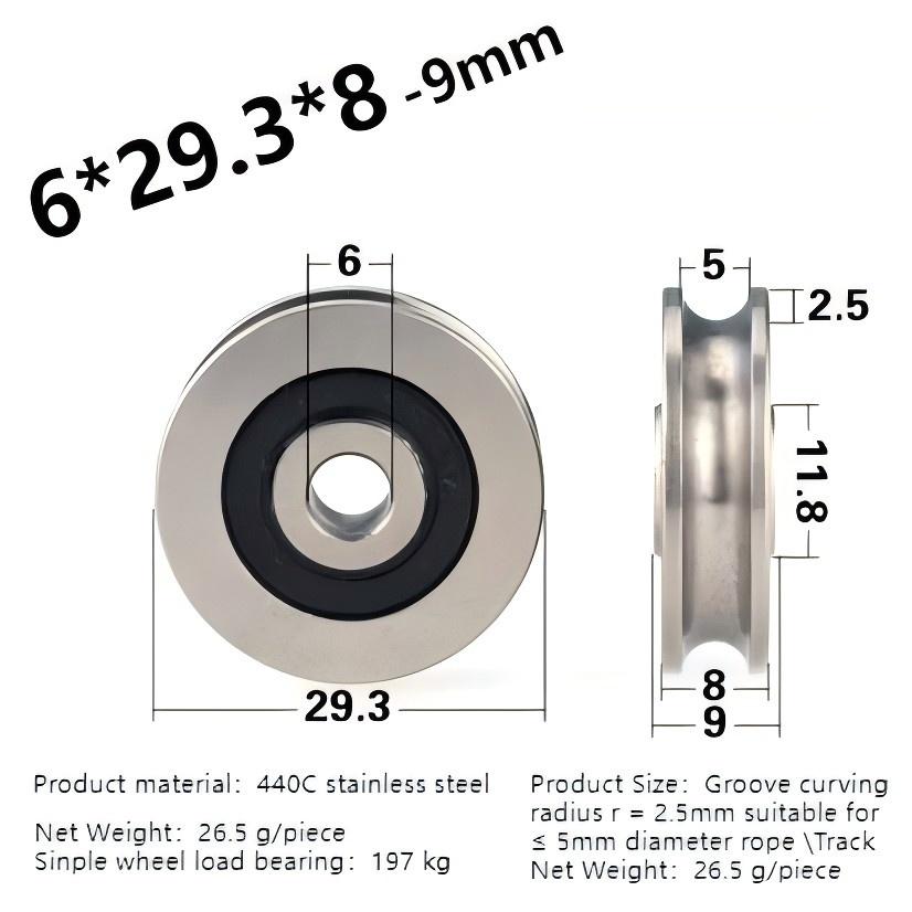 Koła pasowe z rowkiem U w 8 rozmiarach (418/628/629.3/630/830/840/1030/1250mm), Niestandardowe kółka prowadzące do podnoszenia i toru liny stalowej