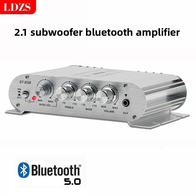 12V Car Power Amplifier, Subwoofer Power Amplifier Household 2.1 Channel Power Amplifier Ultra Bass