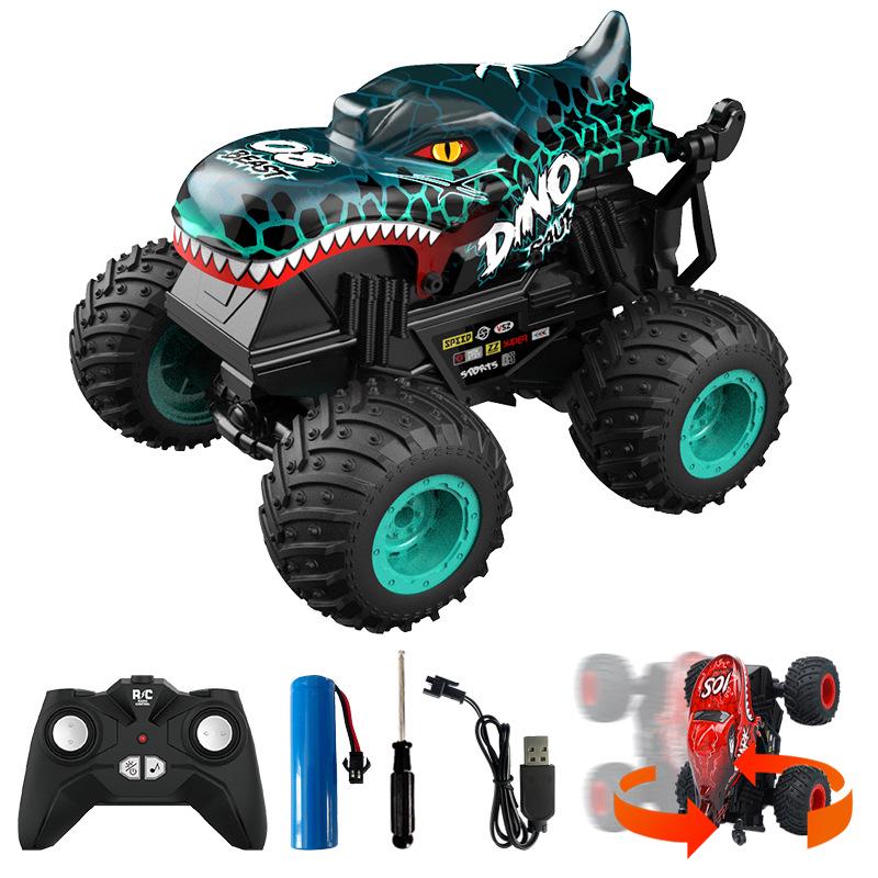 1:20 Shark Head Dinosaur Stunt Off-Road RC Car with Lights and Music - Children's Electric Toy