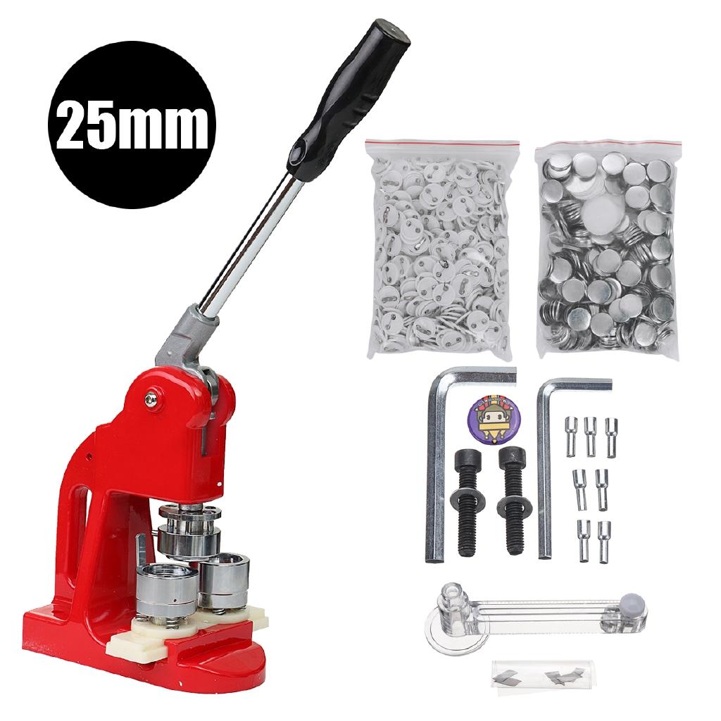25mm Größe Button Maker Herstellungsmaschine 1-1/2" 25mm Größe Form+500 Plastik Anstecknadeln Material Button Maker Neu