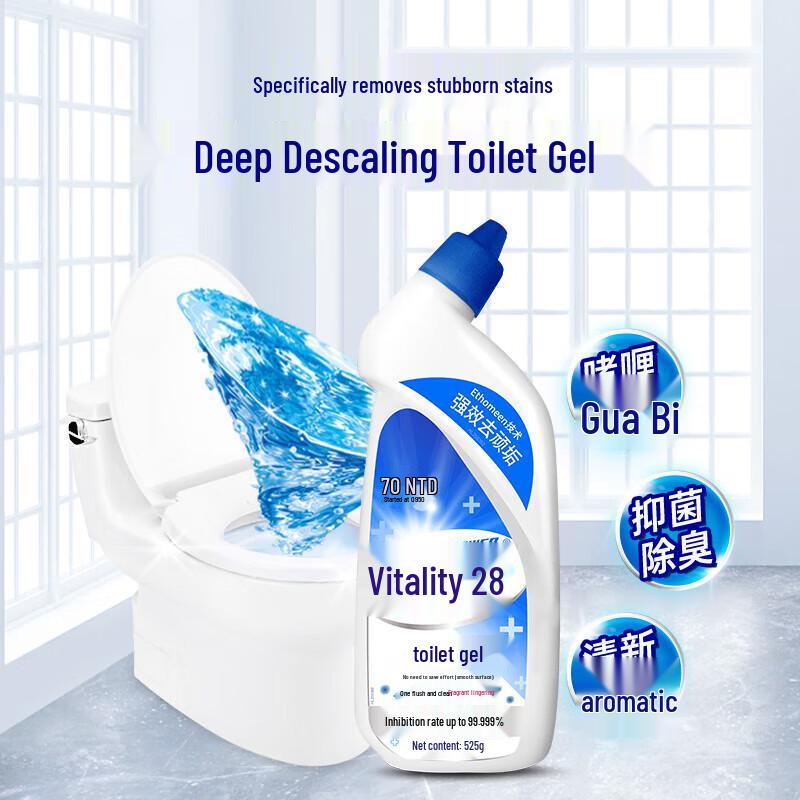 Гель-очиститель для ванной комнаты Vitality 28: Эффективное дезинфицирующее средство и пятновыводитель