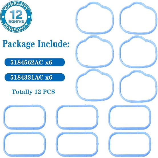 MS97204 Intake Manifold Gasket Lower &Upper Gasket Plenum Set For Chrysler 200 300 Dodge Avenger Challenger Charger Caravan Grand Cherokee Durango