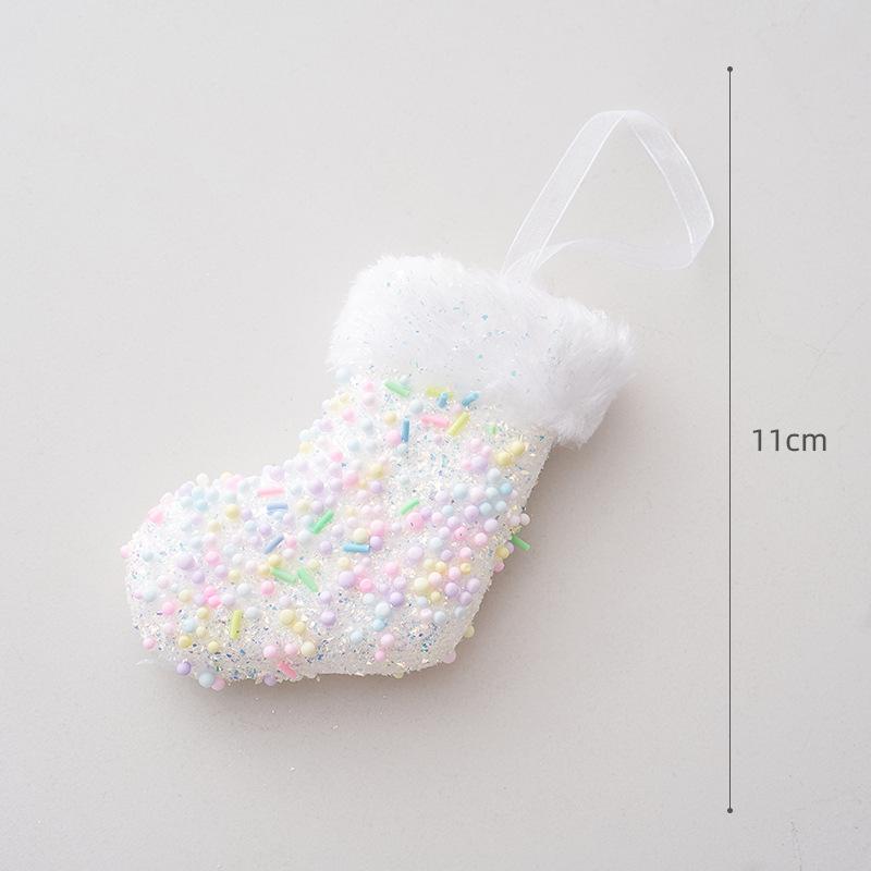 Christmas decorations pink candy Christmas cane snowman pendant Christmas tree decoration pendant window arrangement props