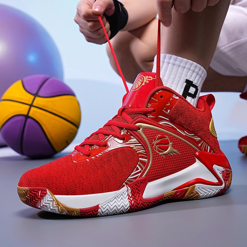 New Men Shock-absorbing Sneakers Women Graffiti Basketball Shoes-Breathable Non-slip Sneakers For Training Running Couple Shoes