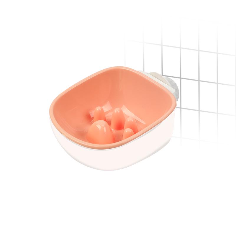 Wheat Straw Stainless Steel Double Pet Bowl - Anti-Choke Slow Feeder for Dogs and Cats