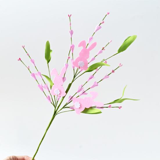 Künstliche Osterhasen-Stecker Frühling Florale Baumzweige mit Ostereiern Fake Zweigstiele für Blumenarrangement Tischdekoration Heimvasen-Dekor