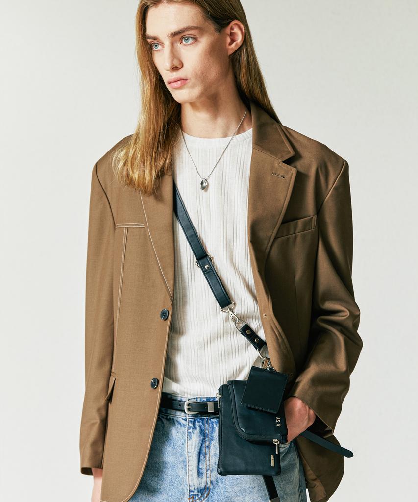 Ssy Half Stitch Blazer Brown