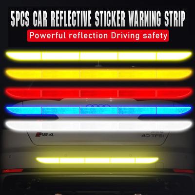 Car Reflective Sticker Auto Trunk Warning Sticker Strip Nano Tape For Driving Safety Anti-collision Car-styling 4 Colors