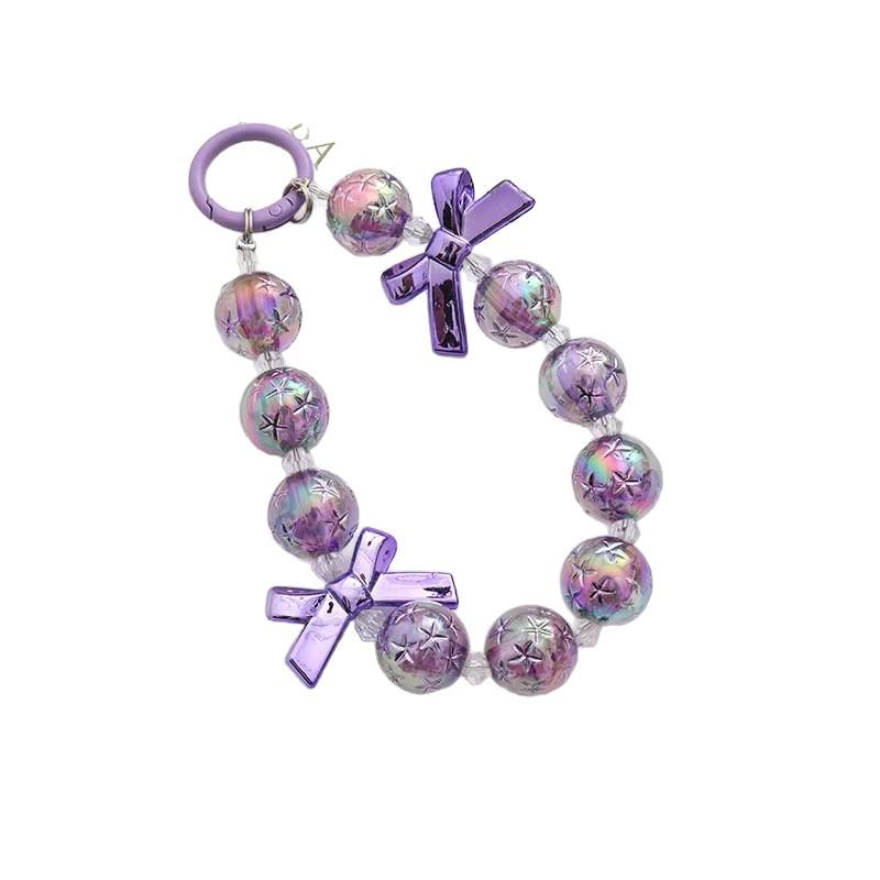High-End Women's Beaded Bracelet and Wrist Chain Keychain Lanyard Pendant