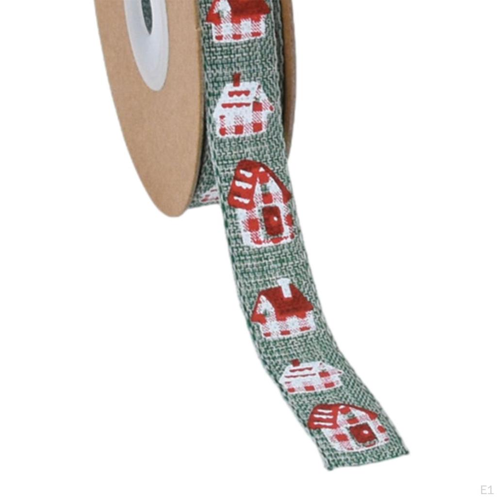 8 Yard Christmas Ribbon DIY Classic Width 1.5cm Portable Xmas Decor Gift Wrapping for
