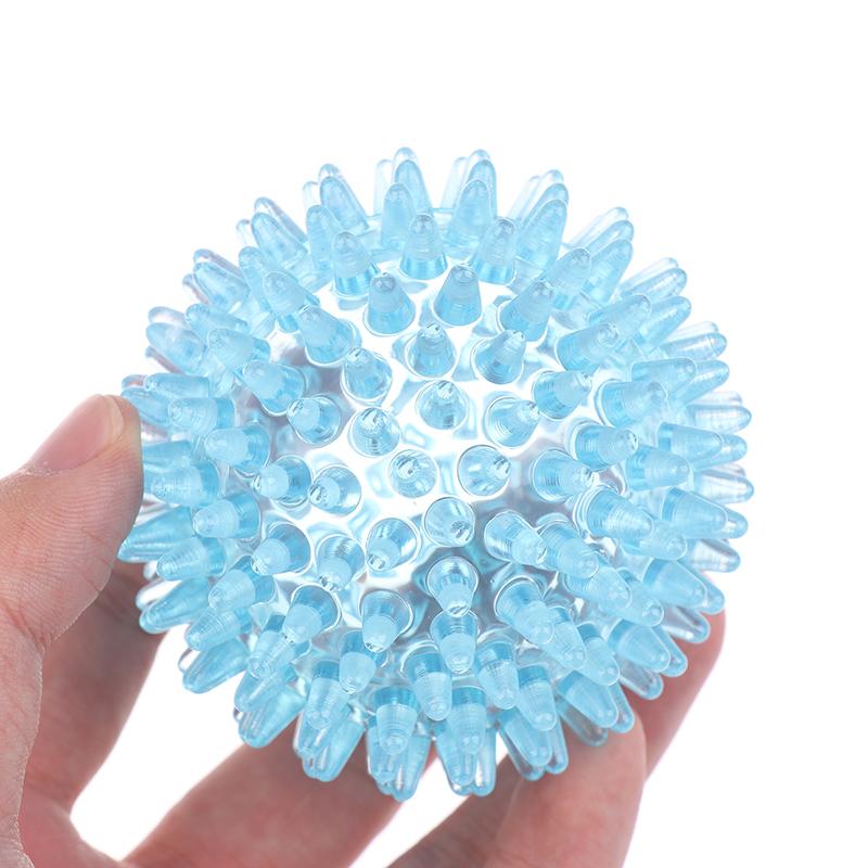 Spiky Ball Hollow Soft Transparent Strength Recovery Exercise Stress Relief Massage Ball For Hand Wrist Spiky Hand Training Ball