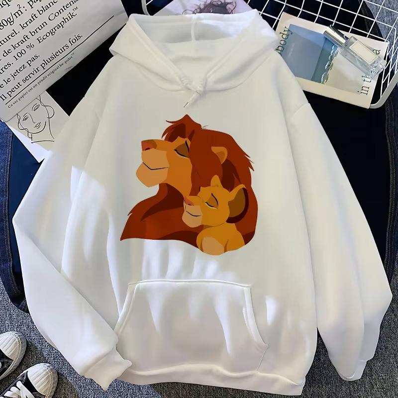 Hakuna Matata Funny Cartoon Simba Cute Anime Hoodie Women Harajuku Lion King Kawaii Manga Sweatshirt Graphic Hoodie Men
