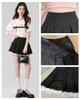 House Yayoi Cute Lace Micro Mini Skirt with Mini Solid High Above Knee Size Perfect for School or Commuting Women's Zipper, Length, Color, Waist,