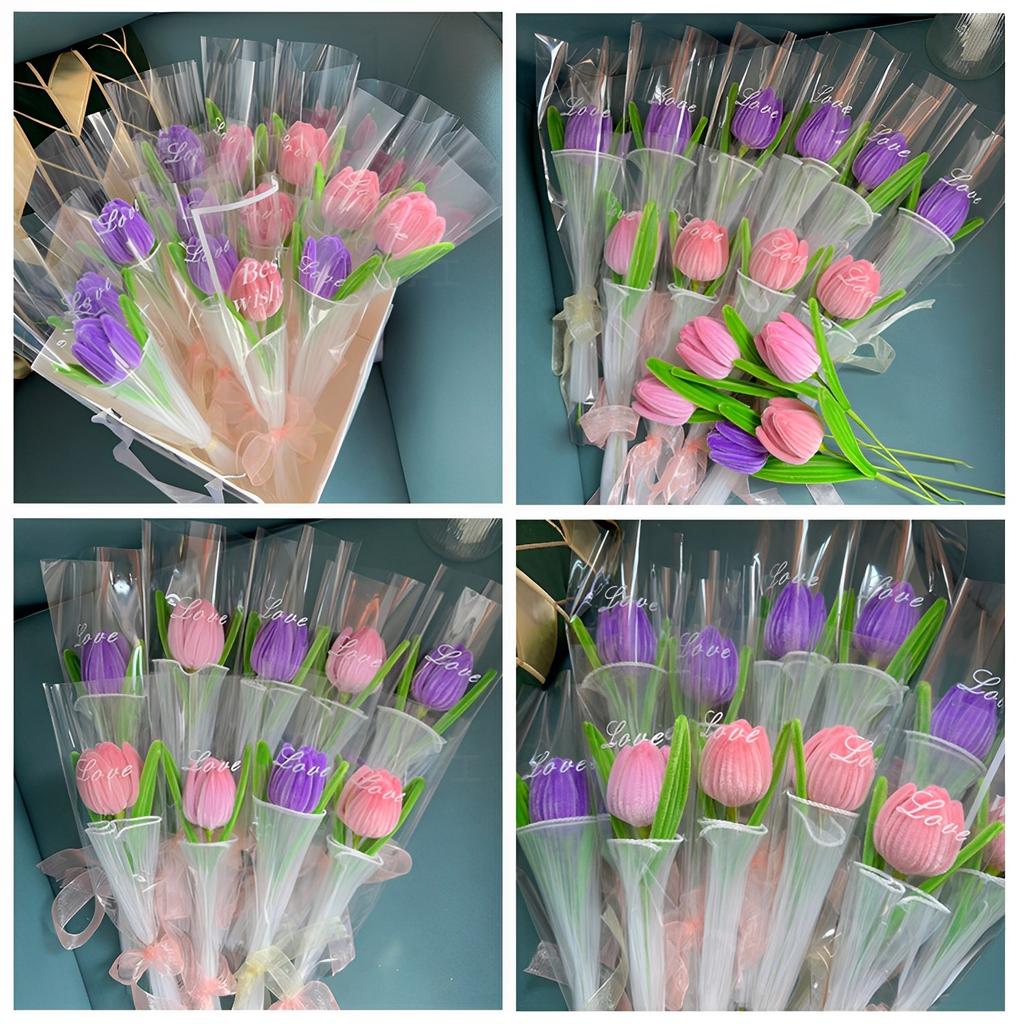 Chenille Stems Flower Craft Kit , 100pcs Pipe Cleaners for Craft, DIY Art Creative Crafts for Weddings Birthday Party Gifts