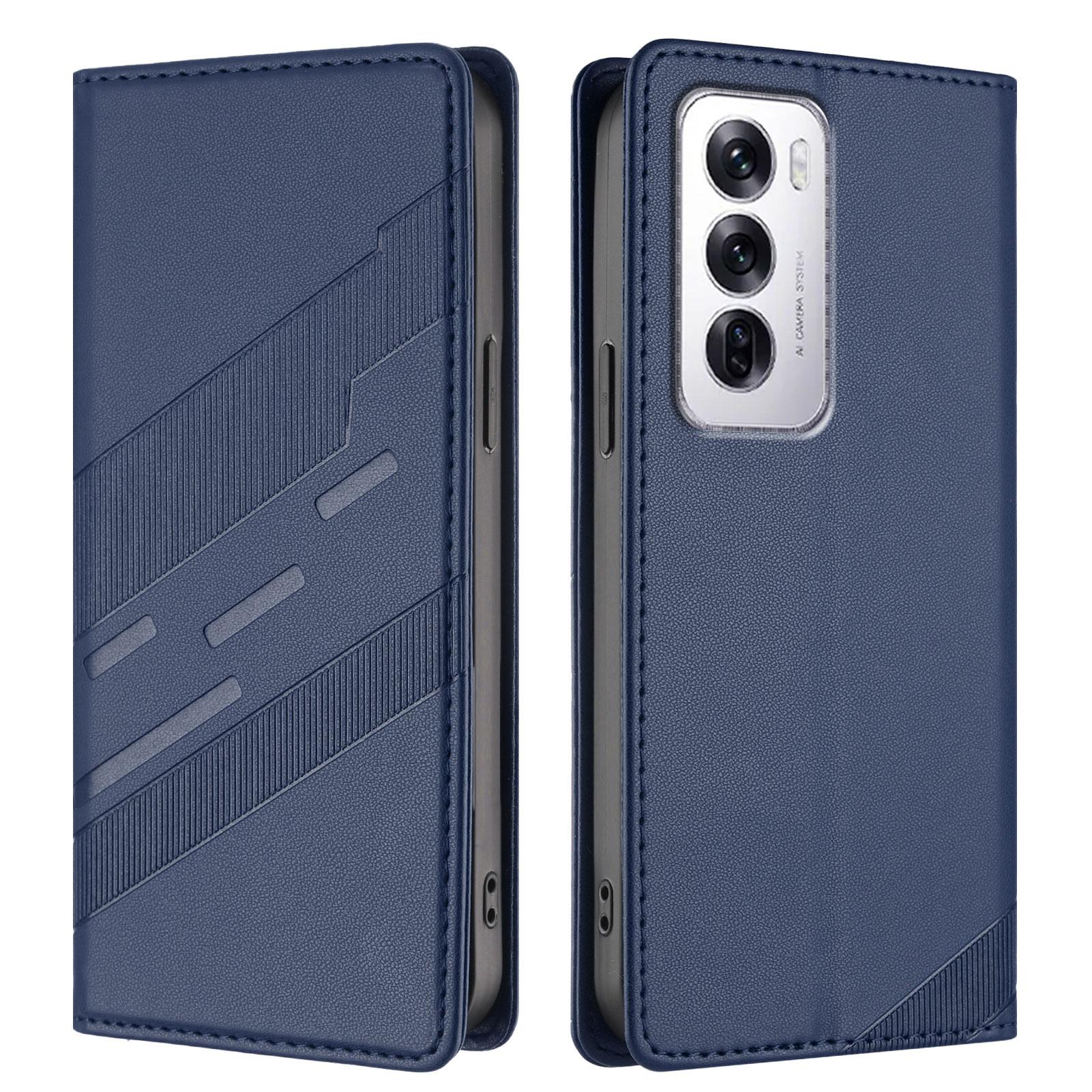 

For Oppo Reno12 5G (Global) Phone Cases Punk Style Imprinted Wallet Stand Leather Cover G