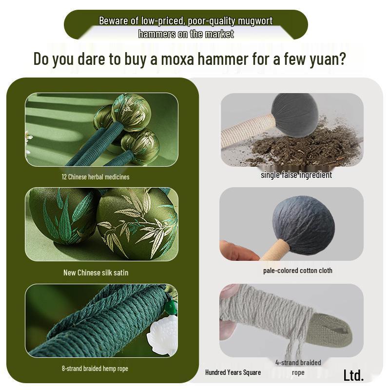 Mugwort Meridian Massage Hammer for Health and Moxibustion Therapy