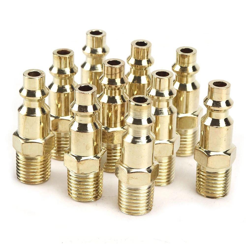 1Pcs Compressor Connector Tool Quick Coupler Tool Quick Release Air Line 1/4" NPT Hardening Steel Coupling Adapter Hose Fitting