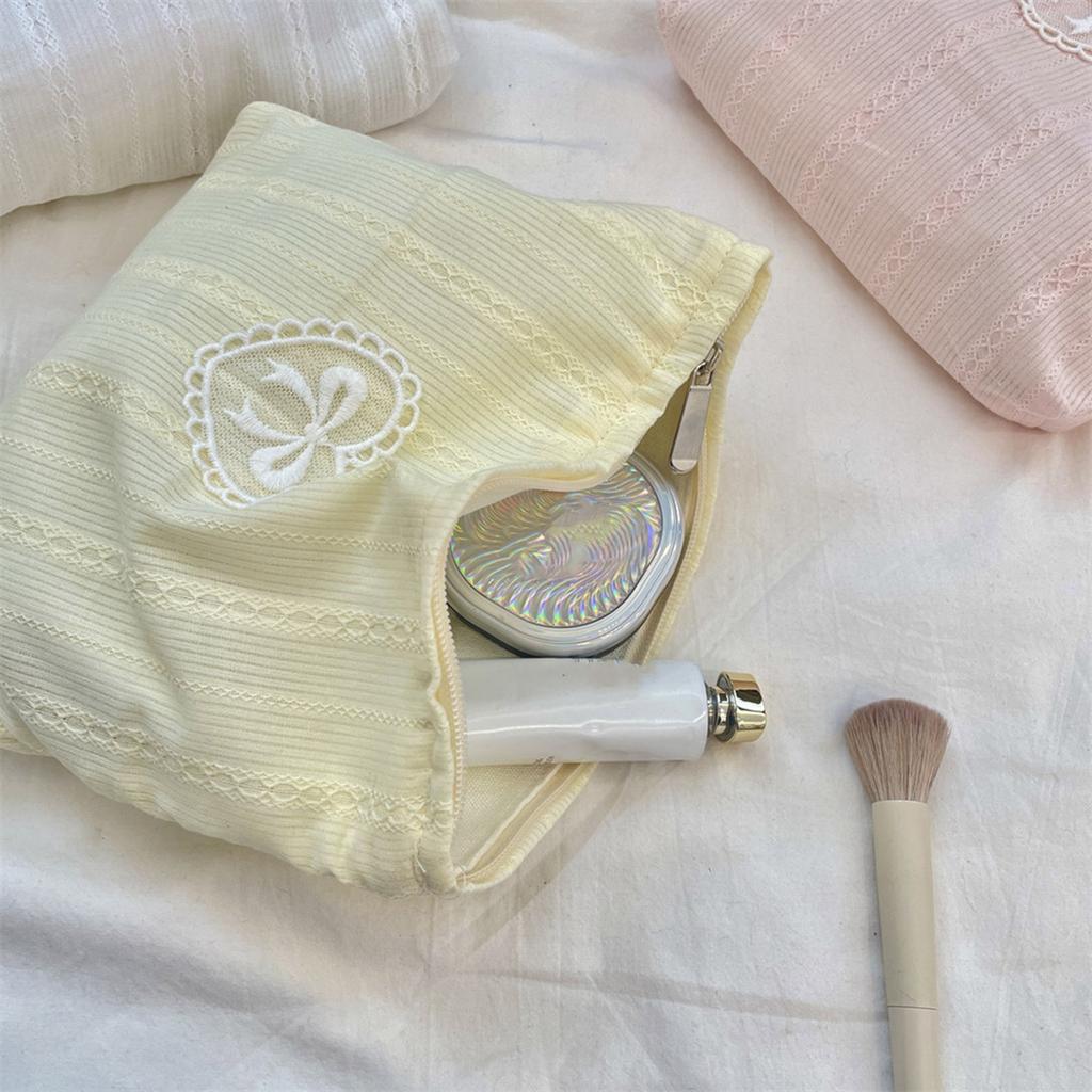 Lightweight Bows Makeup Bag Large Capacity Travel Cosmetic Organizer Toiletry Bags Travel Case for Women and Girls