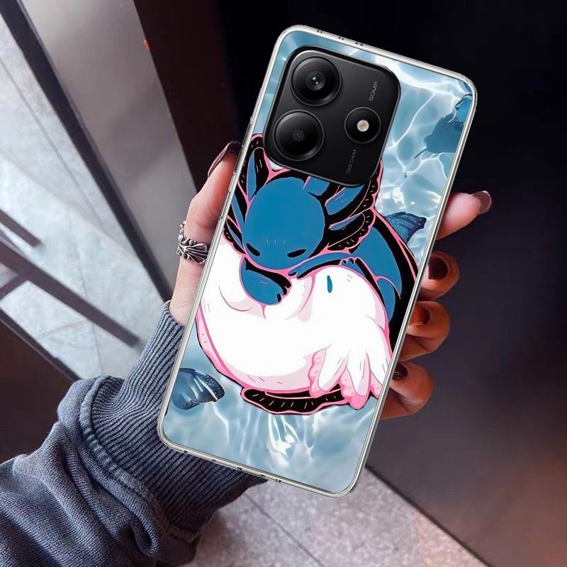 Süßes Axolotl Kawaii Handyhülle Für Xiaomi Redmi Note 15 14 14S 13 12S 12 Pro Plus 11S 11 10S 10 4G Hülle 11E 11T 5G Druck Fundas