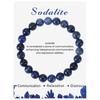 8mm Amethyst & Agate Elastic Beaded Bracelet - Natural Stone Jewelry